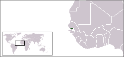 The Gambia map