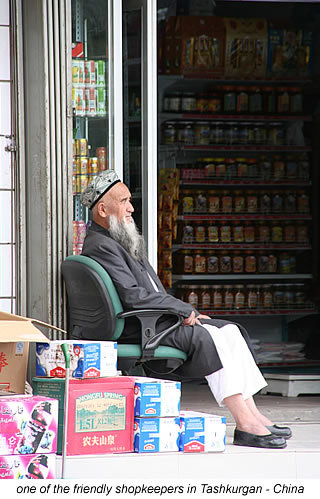 Tashkurgan shopkeeper in China