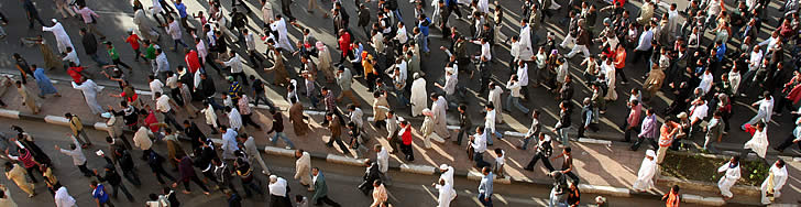 street demonstrations in Aswan Egypt