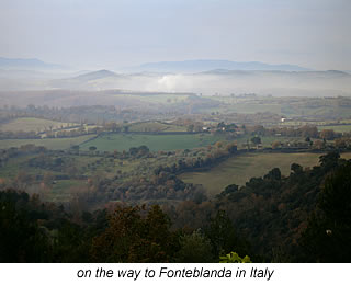 morning mist as we leave CAasciano de Murlo