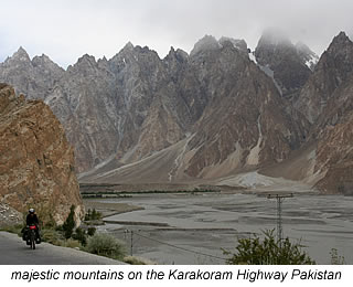 mountains along Karakoram Highway Pakistan