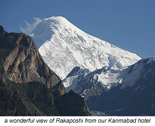 rakaposhi mountain in karimabad, pakistan