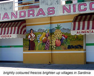 frescos in Sardinia, Italy